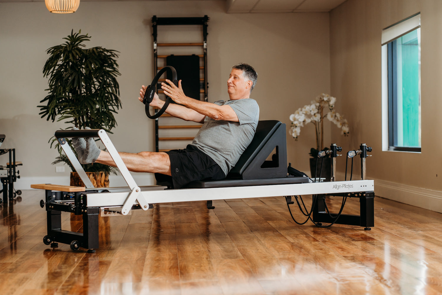Full Back Rowing - Hands In Straps Pilates Reformer  Pilates reformer, Pilates  reformer exercises, Reformers