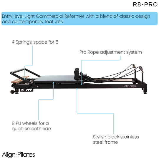 Align-Pilates® R8 Pilates Reformer (WHITE)